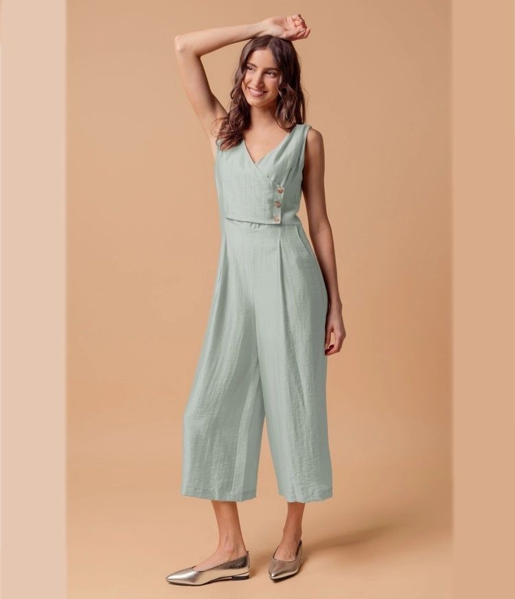 Button Up Jumpsuit, Size: SMALL