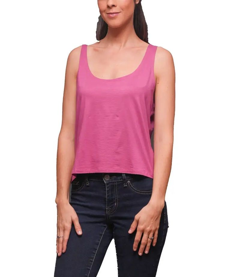 Essential Tank Top, Color: DEEP ROSE