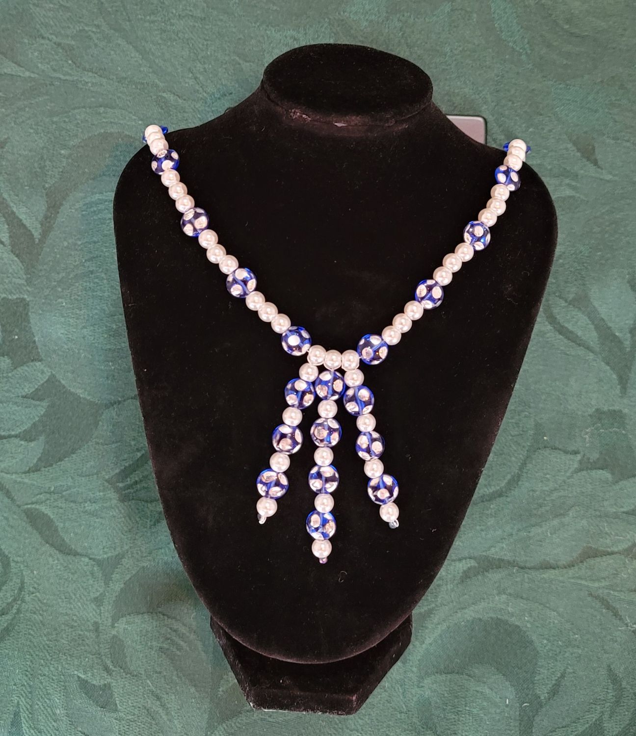 Silver Spot Beaded Necklace