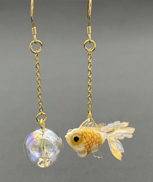 Goldfish Bubble Earrings