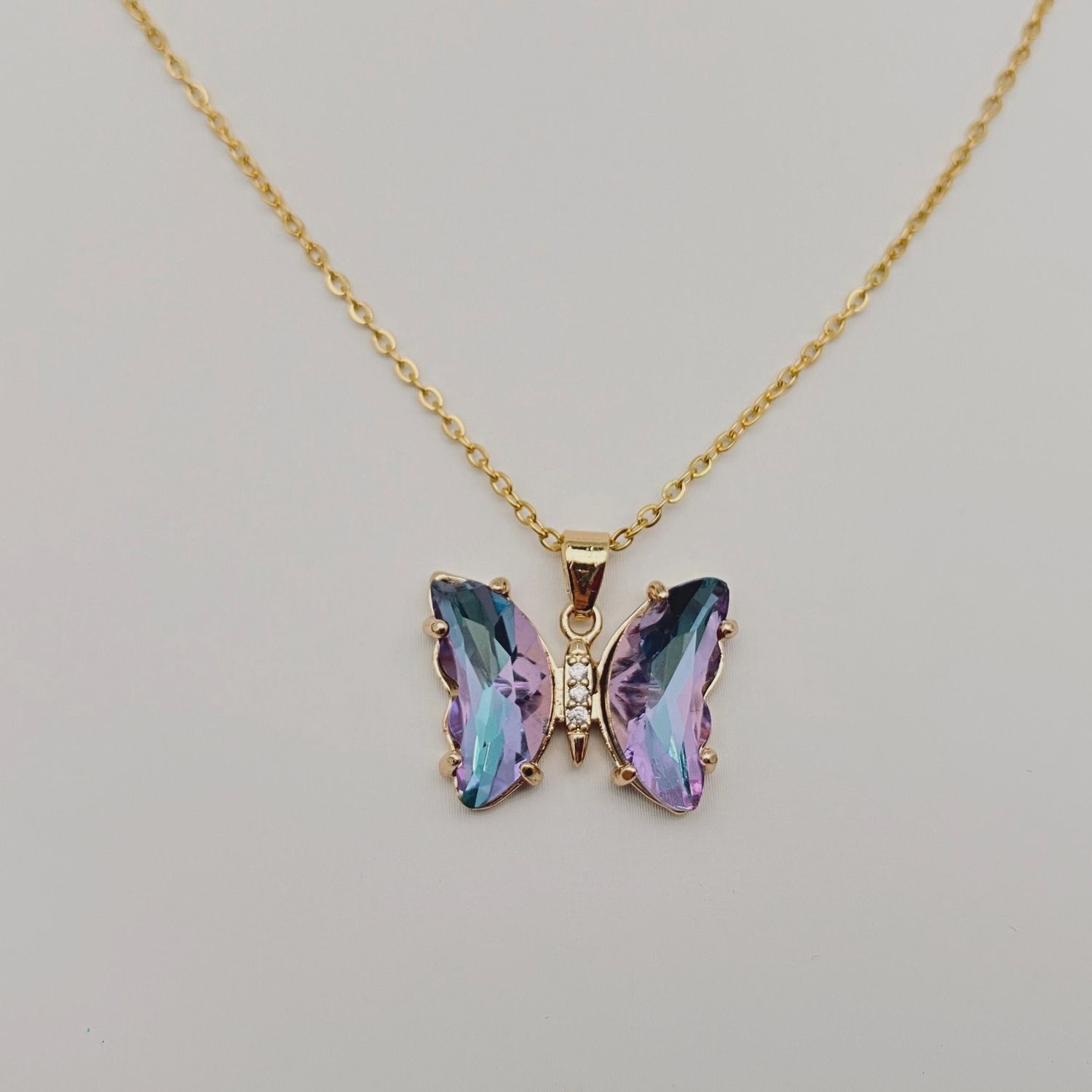 Butterfly Necklace - Small, Color: Pink