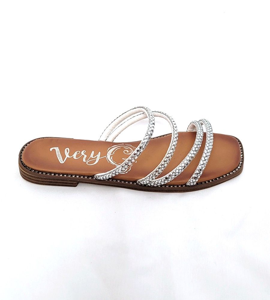 VERY G - Elandra Sandals, Color: SILVER, Size: 6