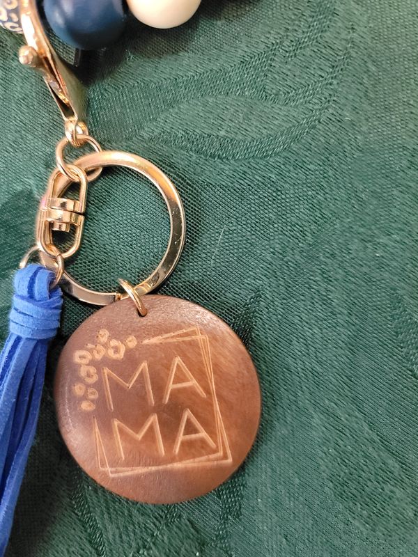 Blue Leopard Key Chain