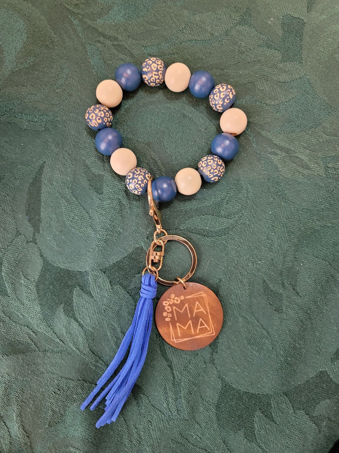 Blue Leopard Key Chain