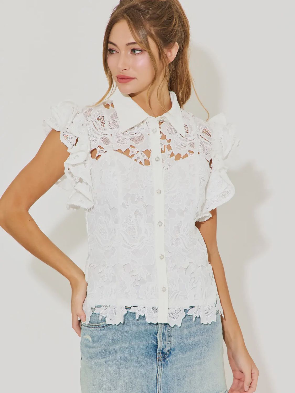 Ruffled Lace, Size: SMALL