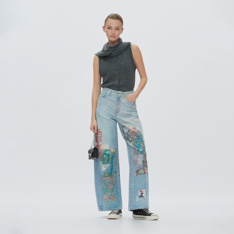 High Rise Barrel Denim Jeans