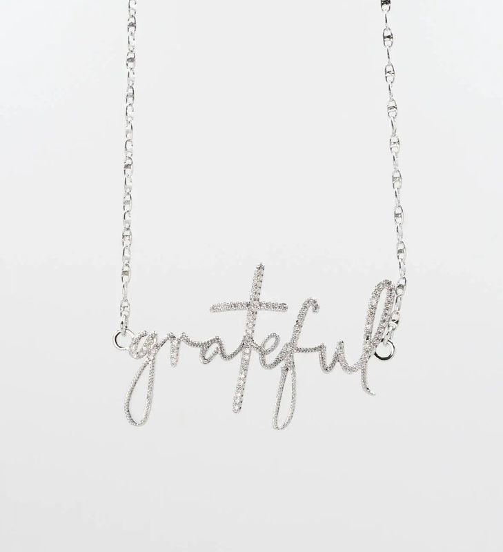 Grateful Silver Necklace