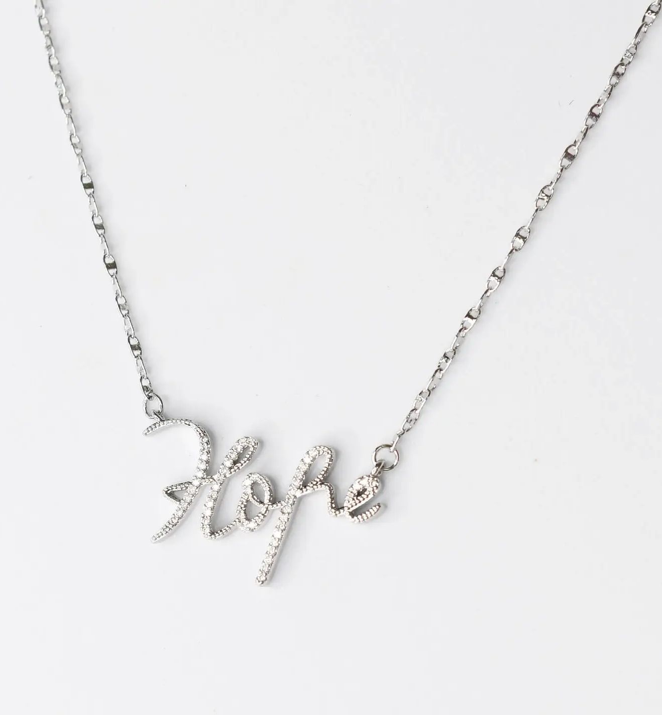 Hope Silver Necklace