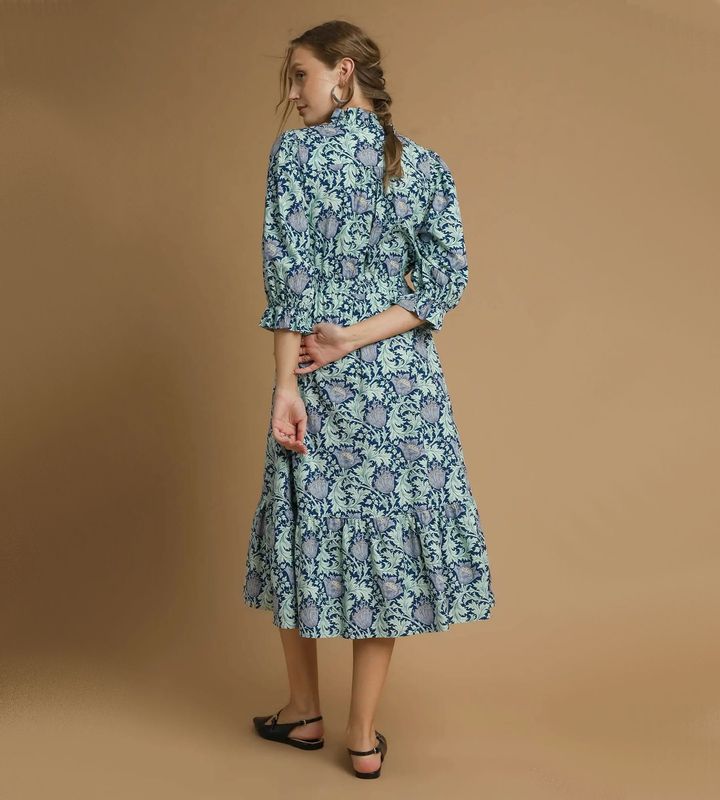 Beautiful in Blue Midi Dress