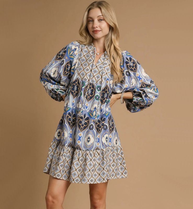Beauteous Blues Midi Dress