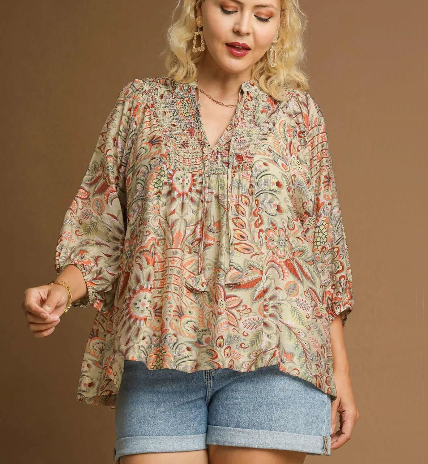 CURVY Fun Floral Top, Size: XL