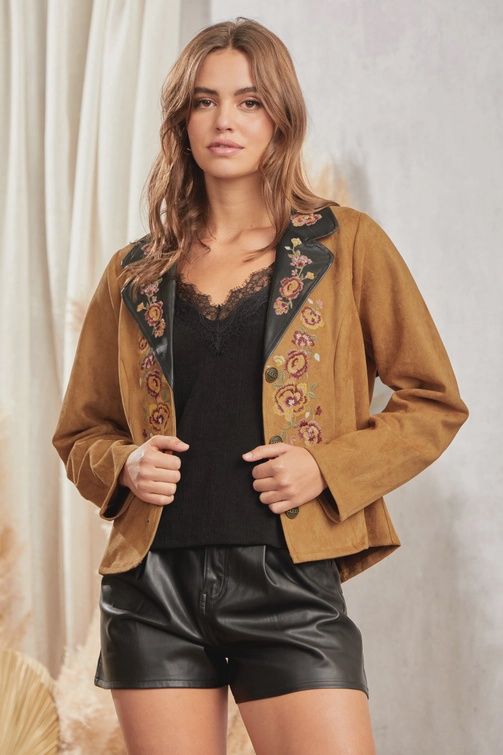 Suede Chic Blazer, Size: SMALL