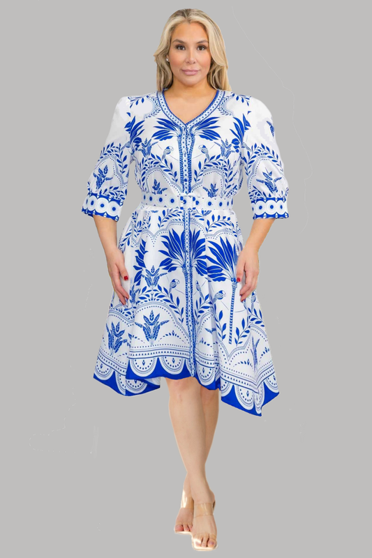 CURVY Royal Mini Dress