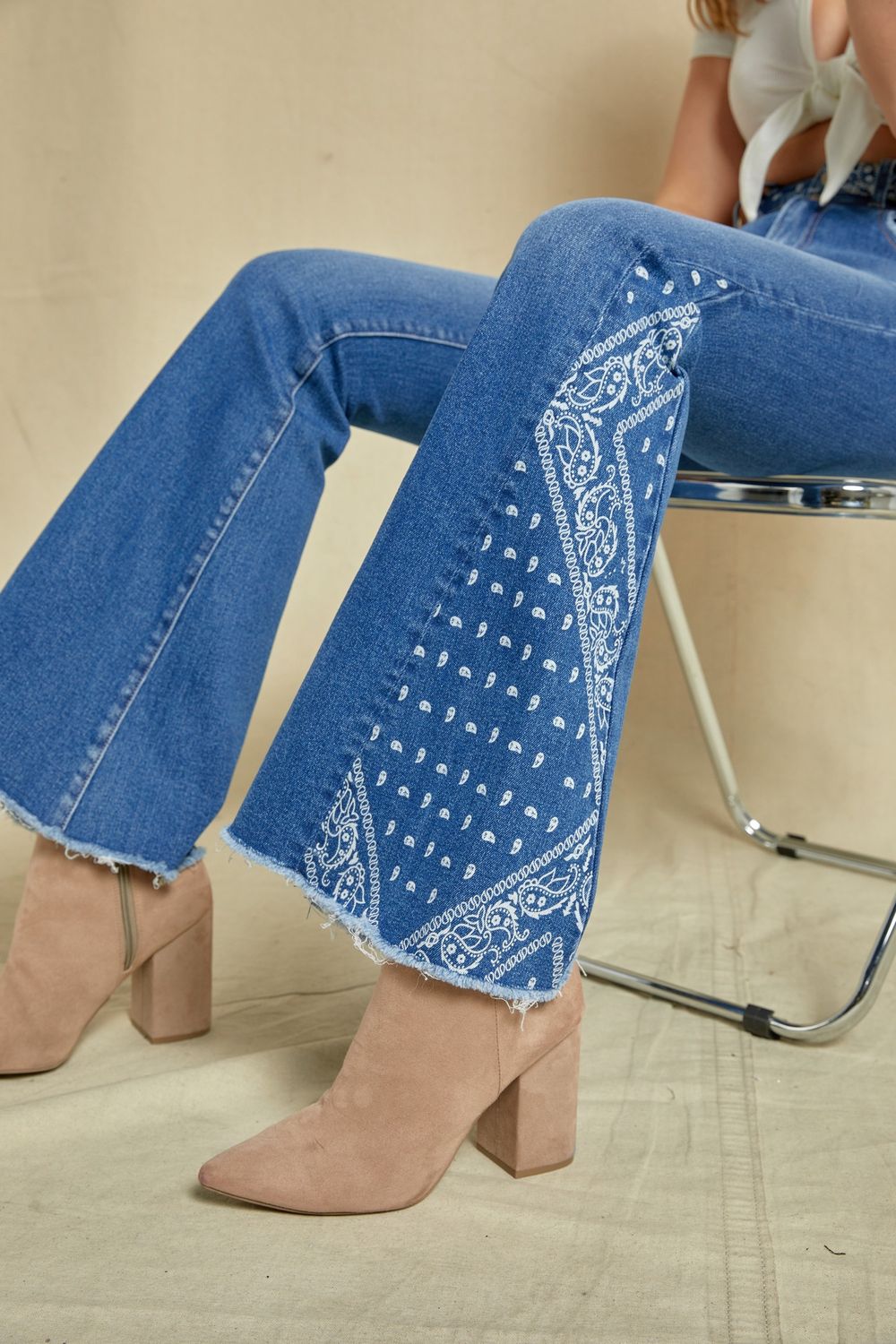 MICA - High Rise Flare Jeans, Size: 24 / 0