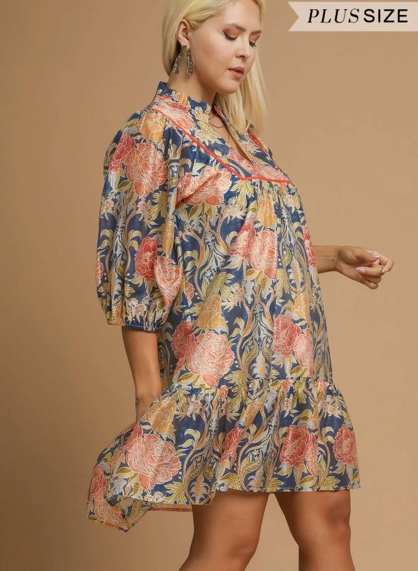 CURVY Ruffled Mini Dress