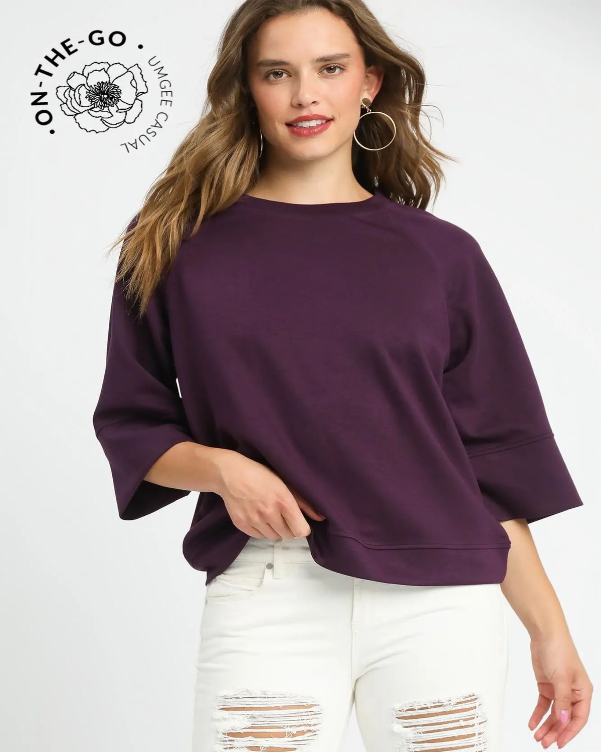 CURVY Plum Cozy Top, Size: XL