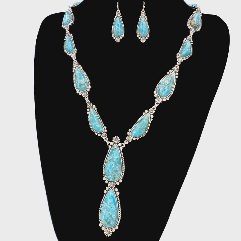Genuine Turquoise Jewelry Set