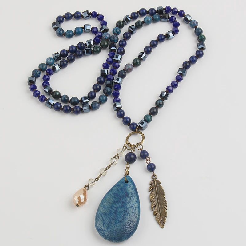 Stone Pendant, Color: Teal