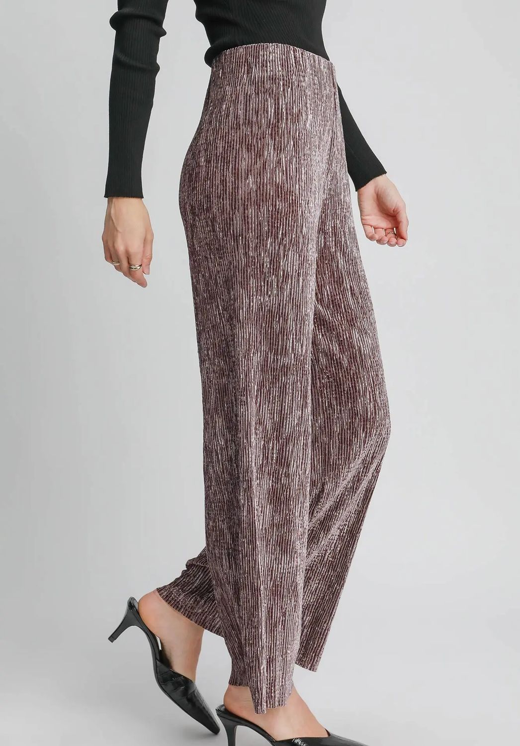Textured Velvet Pants, Size: SMALL