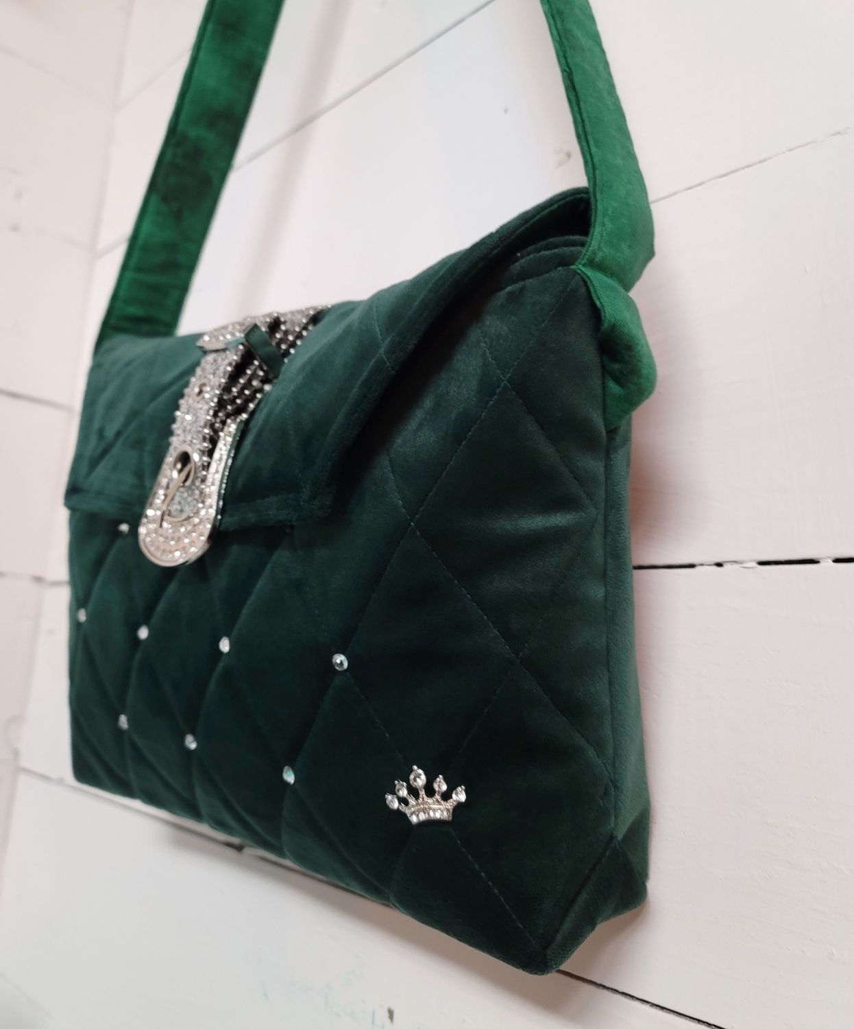 Green Velvet Bag