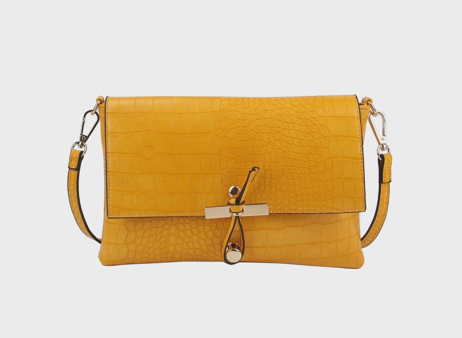 Yellow Croc Purse