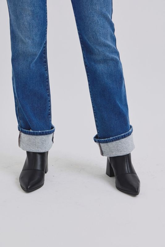 Thermal Mid-rise Bootcut Jeans