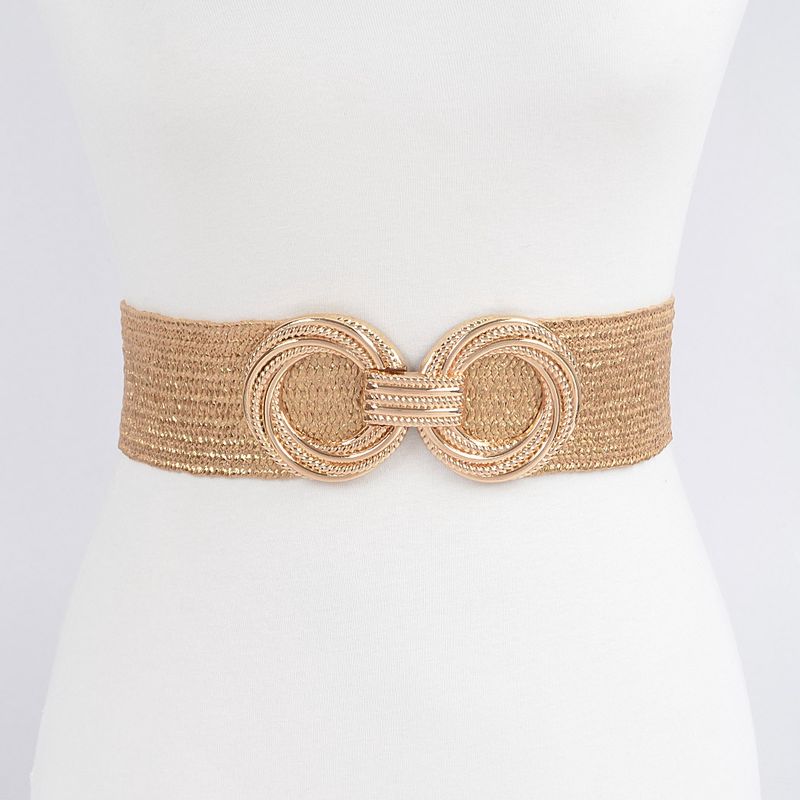 Metallic Look Elastic Belt 30-38"