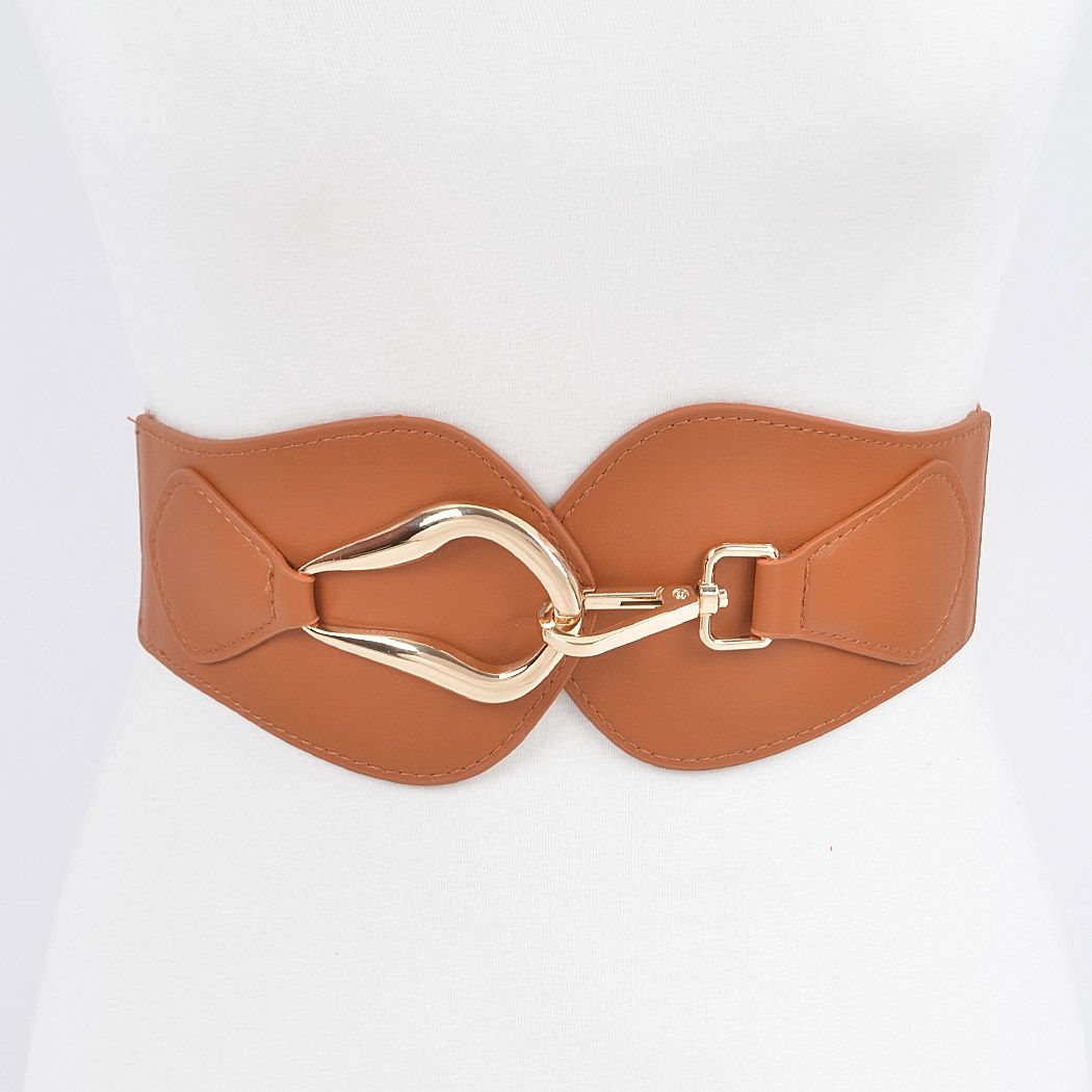 Gold Buckle Elastic Belt