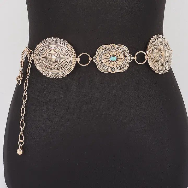Engraved Medallion Belt