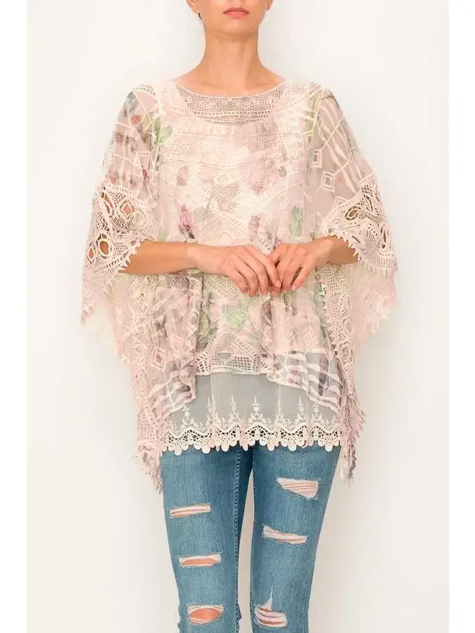 Roses &amp; Lace, Color: Pink, Size: ONE SIZE