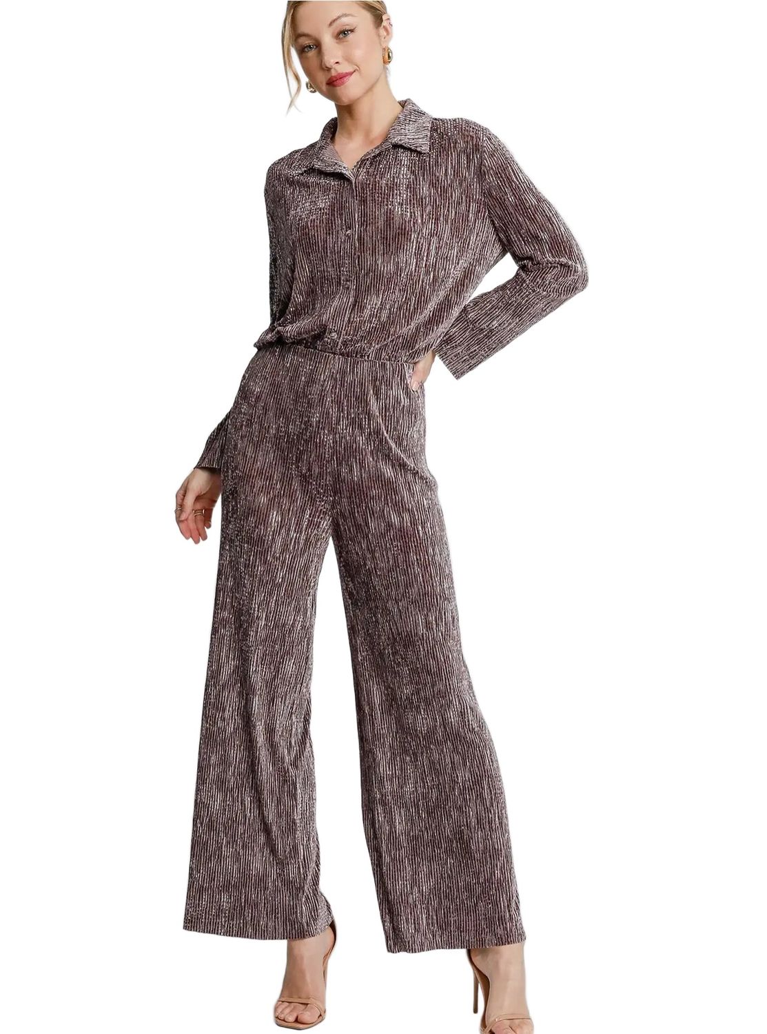 Textured Velvet Set, Size: SMALL