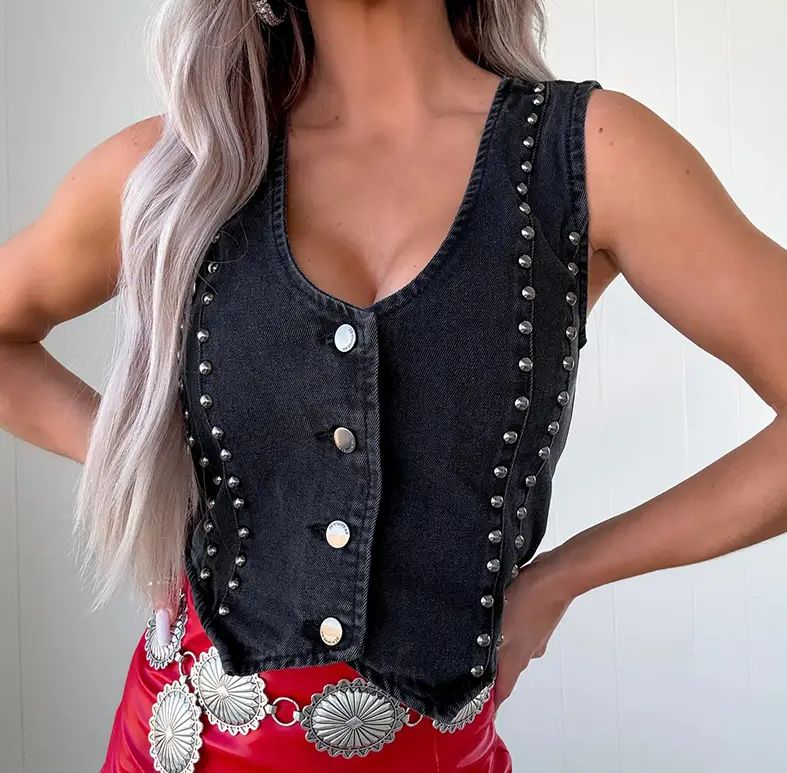 Studded Vest, Size: SMALL