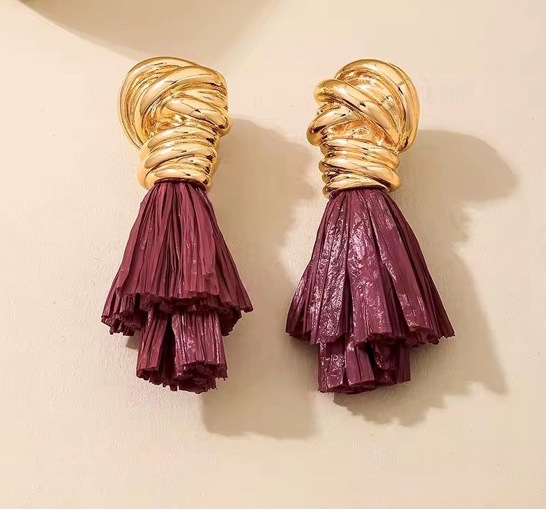 Wrapped Tassel Earrings