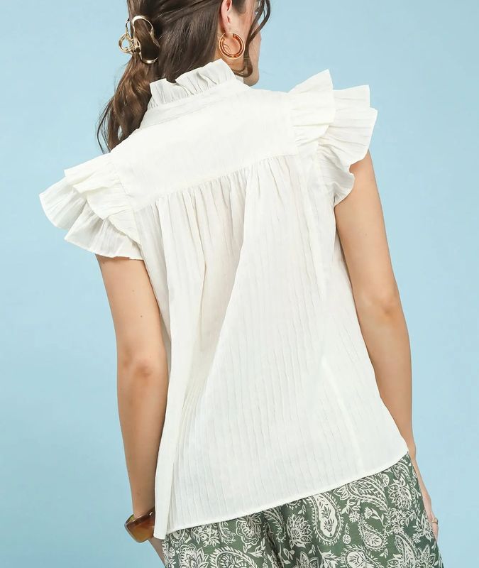 Off White Babydoll Top