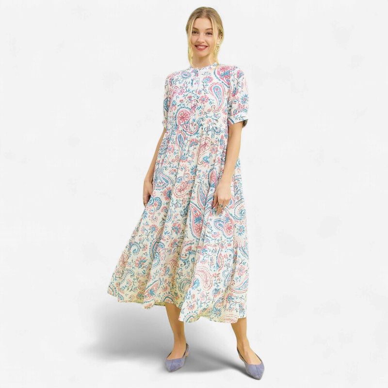 Pastel Paisley Maxi Dress