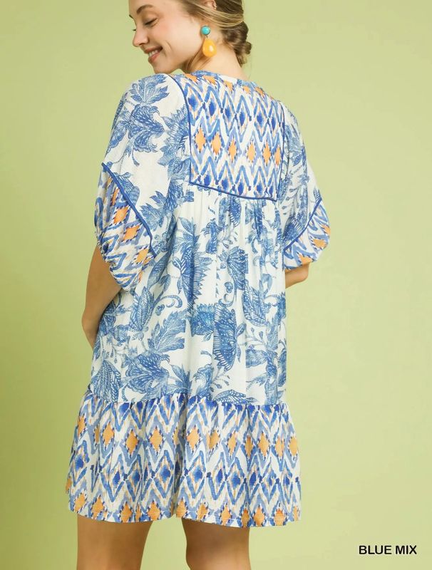 Babydoll in Blue Maxi Dress
