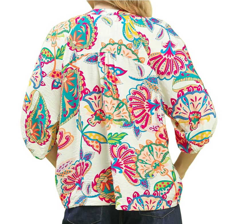 Paisley Print Blouse