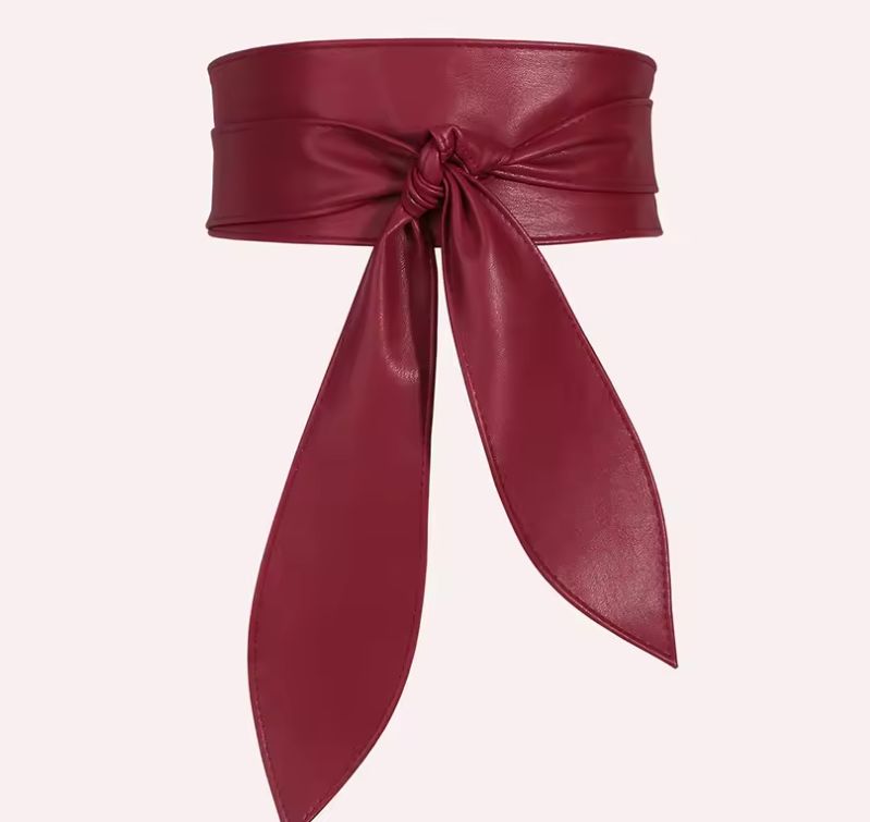 Faux Leather Wrap Belt