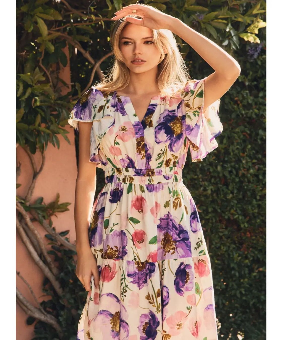 Violet Garden Maxi Dress, Size: SMALL