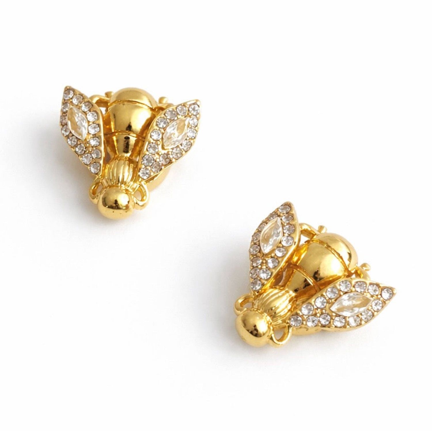 Crystal Winged Magnetic Bee Brooch
