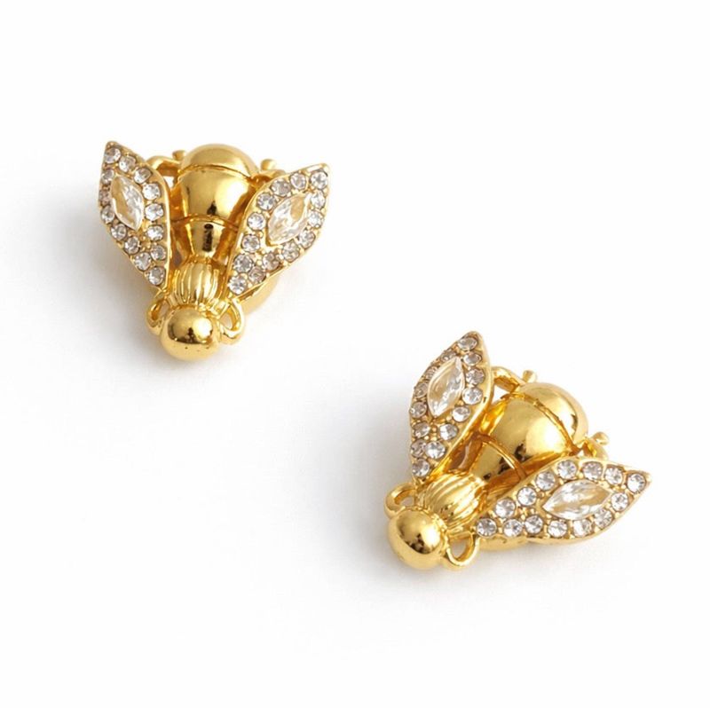 Crystal Winged Magnetic Bee Brooch