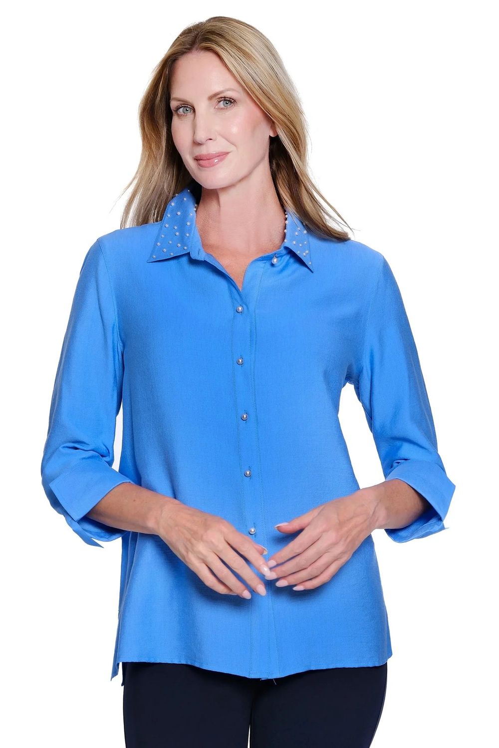 Pearl Embellished Shirt, Size: SMALL