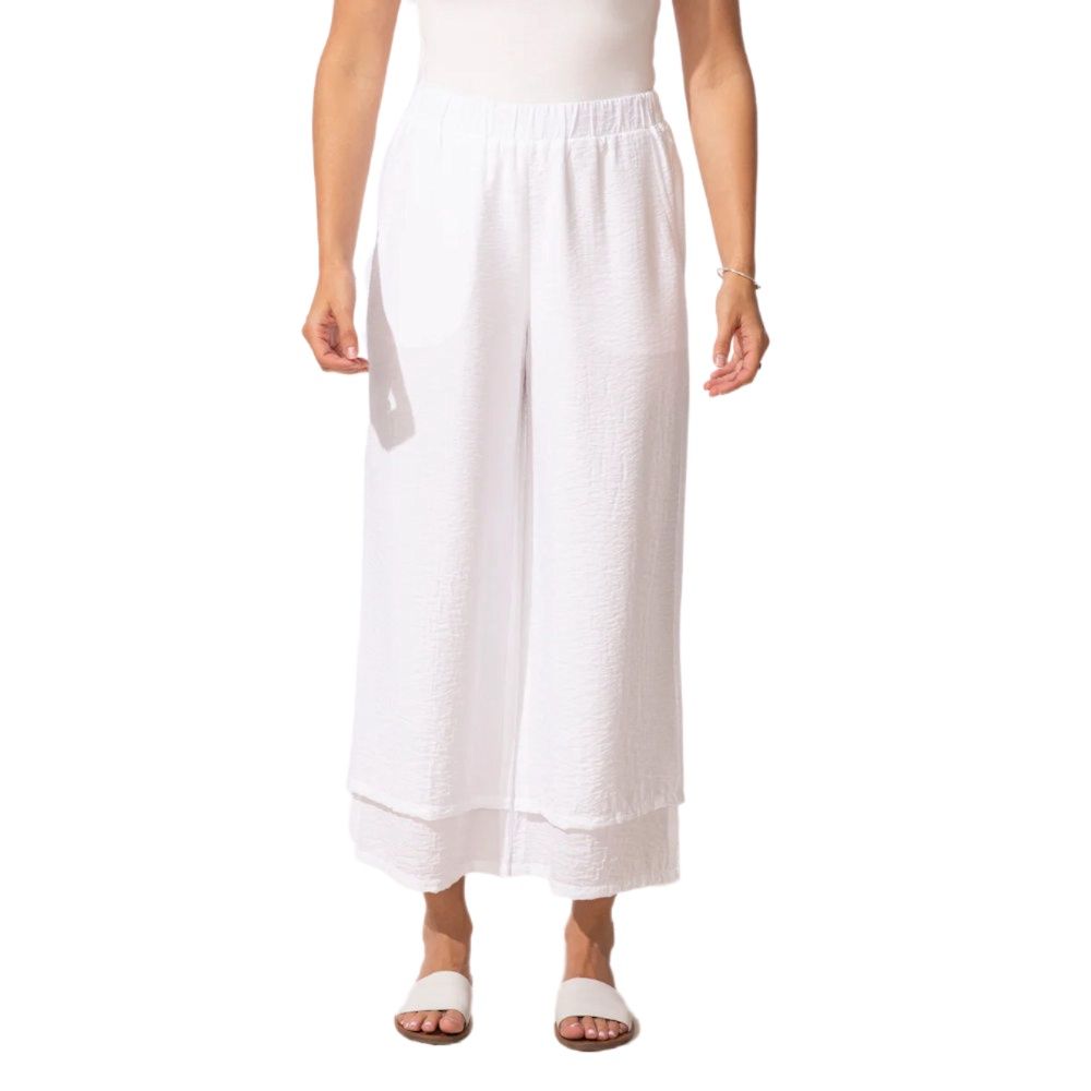 Double Layer Cropped Pants, Size: XS