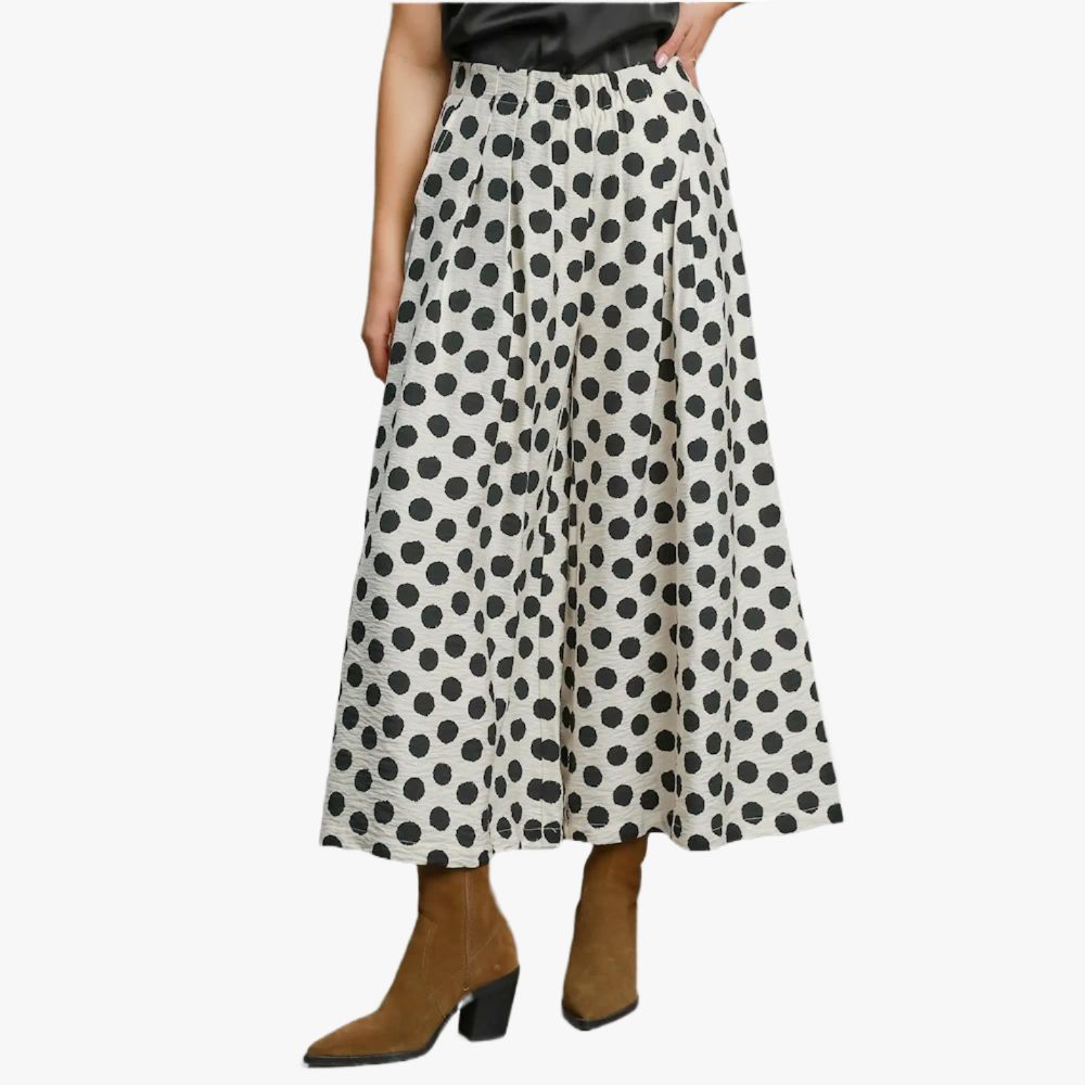 Polka Palazzo Pants, Size: SMALL