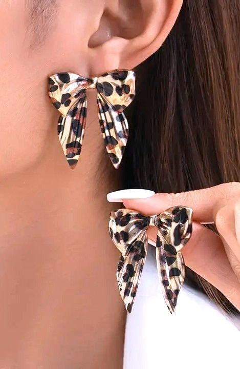 Leopard Bow Earrings