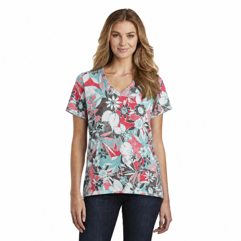 Fiji Floral V-Neck Tee