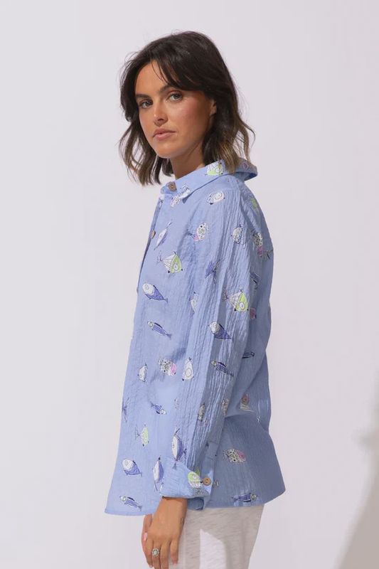 Long Sleeve Fishy Fun Top