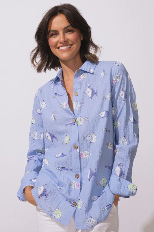 Long Sleeve Fishy Fun Top