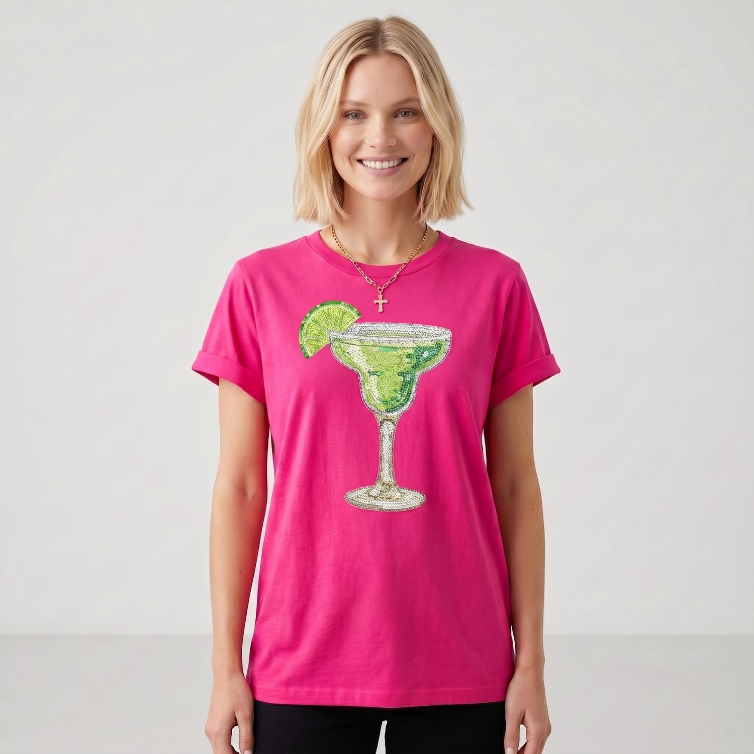 Hot Pink Margarita T-Shirt, Size: SMALL