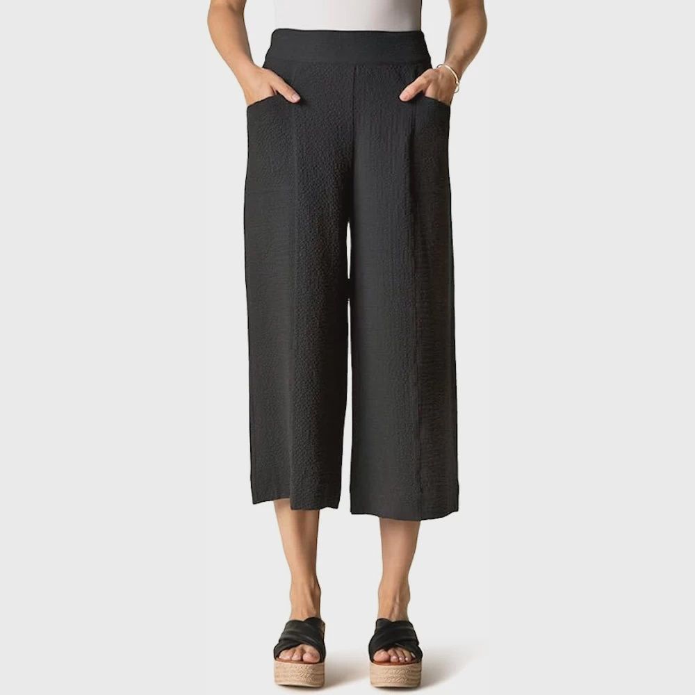 Crinkled Crepe Capri, Size: SMALL